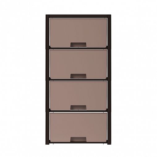 Комод четырехсекционный Альтернатива Колорит, 47,5 x 30 x 94 см, венге фото