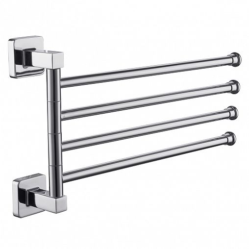 Полотенцедержатель поворотный Fashun A2614, четверной, хром фото
