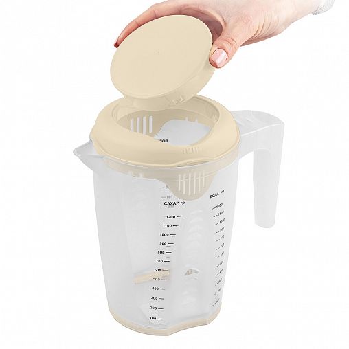Емкость для блендера мерная Plast Team Stockholm, 1,5 л, молочный туман фото