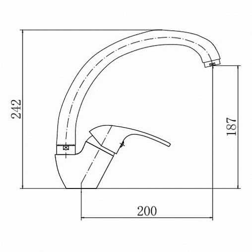 Смеситель для кухни Fashun A4103, хром фото