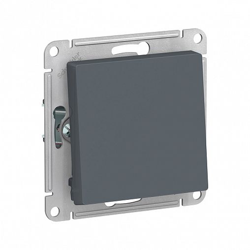 Переключатель 1-клавишный Systeme (Schneider) Electric Atlasdesign, встраиваемый, грифель фото