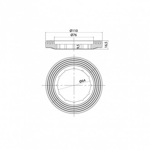 Прокладка между бачком и унитазом IDDIS 905RN640SK фото