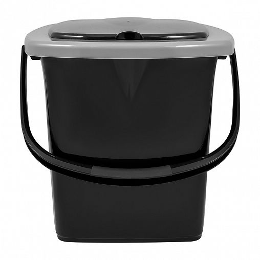 Ведро-туалет Plast Team, 16 л, черный фото