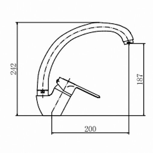 Смеситель для кухни Fashun A4104, хром фото Смеситель для кухни Fashun A4104, хром фото