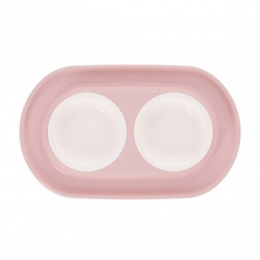 Миска для животных Альтернатива Лекси, двойная на подставке, 0,3 л фото