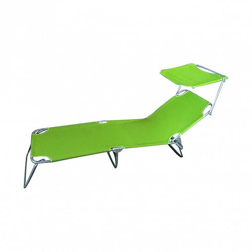 Шезлонг пляжный складной Ecos PL-02, 185 x 55 x 24 см зеленый фото