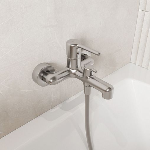 Смеситель для ванны IDDIS Aiger, хром матовый фото