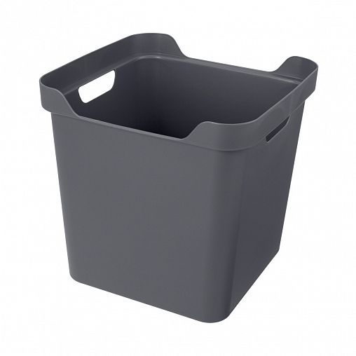 Ящик универсальный с крышкой Econova Luxe, 286 x 286 x 286 мм, 18 л, серый фото