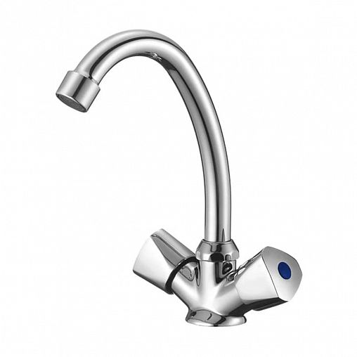 Смеситель для раковины с поворотным изливом Milardo Tring TRISB00M01, двухвентильный, хром фото