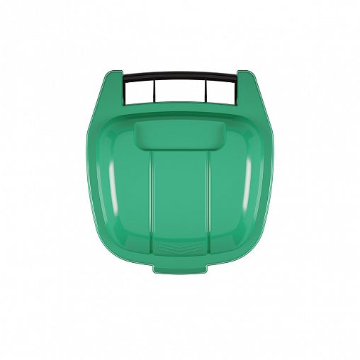 Бак для мусора Альтернатива, на колесах, 65 л, черно-зеленый фото