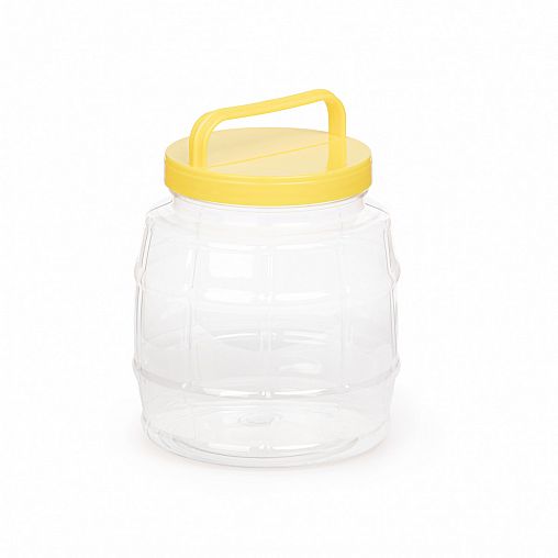 Бидон ПЭТ Альтернатива Бочонок, с крышкой, 2 л, микс фото