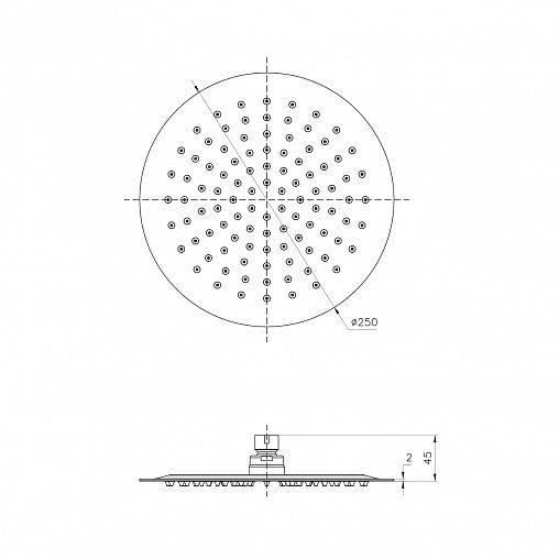 Лейка для верхнего душа Lemark LM9481S, 1 режим фото