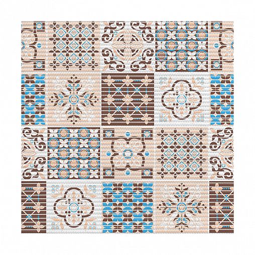 Коврик для ванной Вилина Преображение 7089-225PT-brown-blue, вспененный ПВХ, 0,65 x 15 м фото