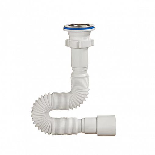 Сифон гофрированный Orio Е-3015, с нержавеющим выпуском 1 1/2" x 40/50 мм, 650 мм фото