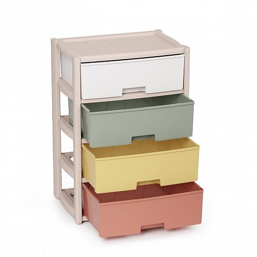 Комод четырехсекционный Альтернатива Колорит, 56 x 39 x 81 см, цветной фото