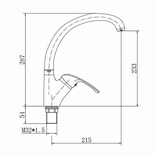 Смеситель для кухни Fashun A4105-2, хром фото