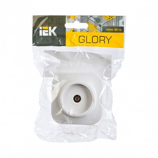 Розетка телевизионная накладная IEK Glory РТВ20-ХБ, 5 - 862 МГц, белая фото