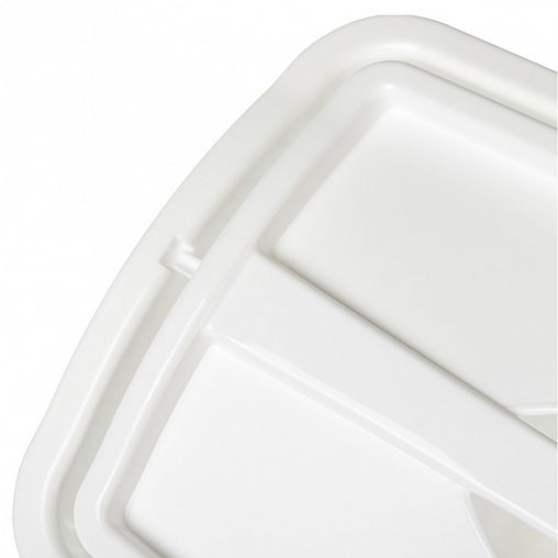 Корзина для белья с поворотной крышкой Бытпласт 430 x 260 x 580 мм, белая фото