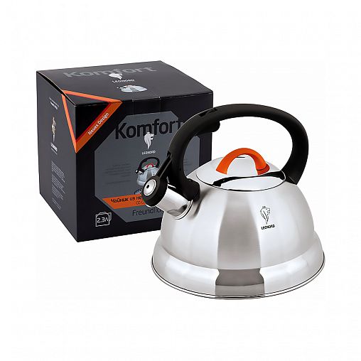 Чайник со свистком Leonord Freundlich-3001QS, нержавеющая сталь, 2,3 л фото