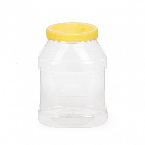 Банка для сыпучих продуктов ПЭТ Альтернатива, с крышкой и ручкой, 3 л, микс фото