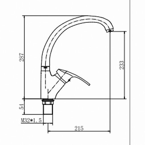 Смеситель для кухни Fashun A4106-2, хром фото