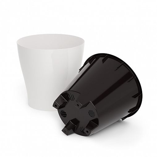 Горшок для цветов Альтернатива Лея, с автополивом, 5 л, белый фото