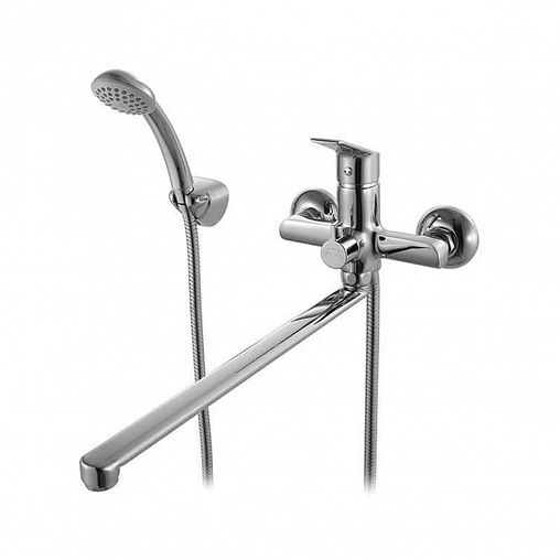 Смеситель для ванны с душем Milardo Nelson NELSBLCM10, с длинным изливом, однорычажный, хром фото