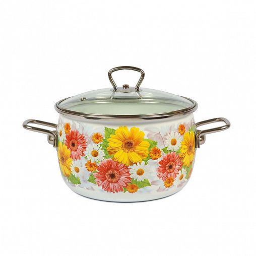 Кастрюля эмалированная Vitross Fernanda с крышкой, 4 л фото