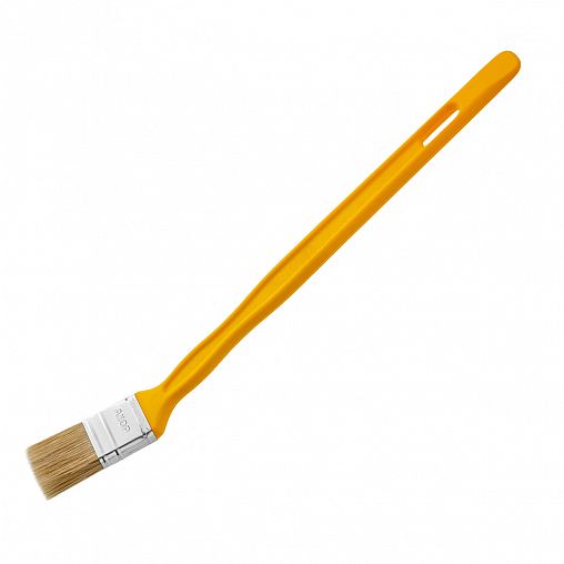 Кисть радиаторная Акор Эксперт, натуральная щетина, пластиковая ручка, 35 x 10 мм фото