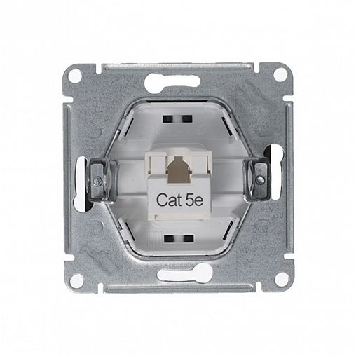 Розетка компьютерная встраиваемая RJ45 Systeme Electric Glossa, категория 5Е, антрацит фото