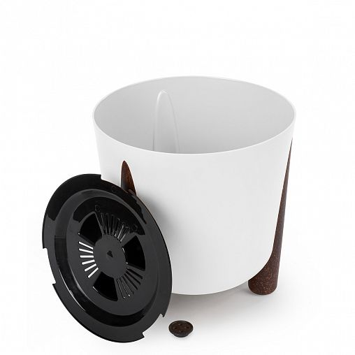 Горшок-кашпо Альтернатива Жардин, на ножках, 9 л, белый фото Горшок-кашпо Альтернатива Жардин, на ножках, 9 л, белый фото