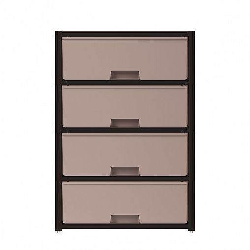 Комод четырехсекционный Альтернатива Колорит, 56 x 39 x 81 см, венге фото