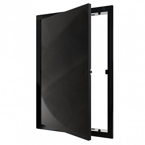 Люк-дверца ревизионная Evecs L2030N black, нажимная, с фланцем 200 x 300 мм, 223 x 323 мм фото