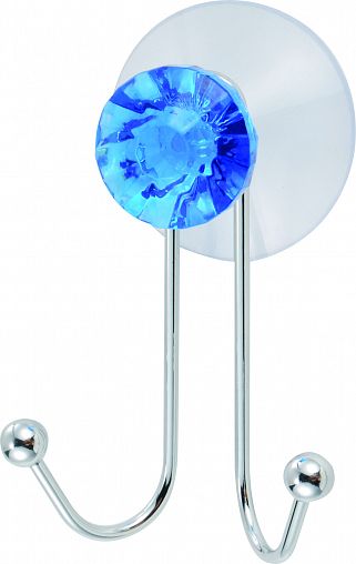 Крючок на присоске двойной Рыжий кот Бриллиант (хром) фото