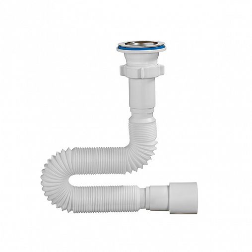 Сифон гофрированный Orio А-30133, с нержавеющим выпуском 1 1/2" x 40/50 мм, 2400 мм фото