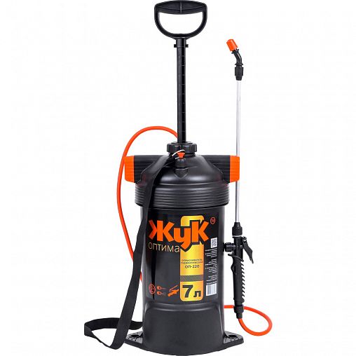 Опрыскиватель Жук Оптима ОП-220 7 л, стеклопластик, нетелескопический брандспойт фото