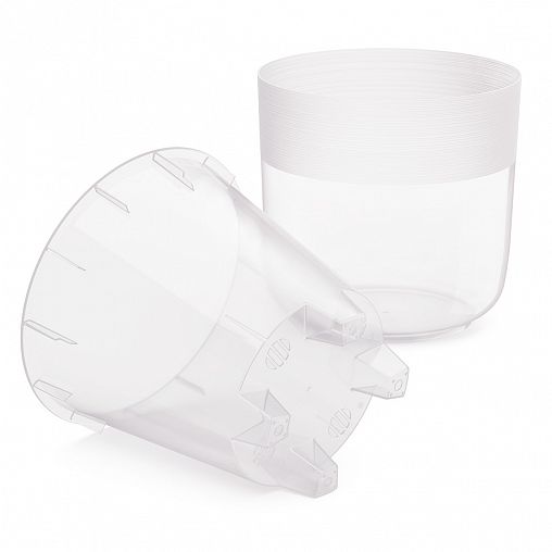 Горшок для цветов Альтернатива Линель, с автополивом, 4,5 л, прозрачный фото