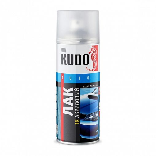Аэрозольный автомобильный лак Kudo KU-9010 1K, 520 мл, глянцевый фото