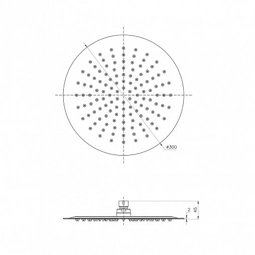 Лейка для верхнего душа Lemark LM9482S, 1 режим фото