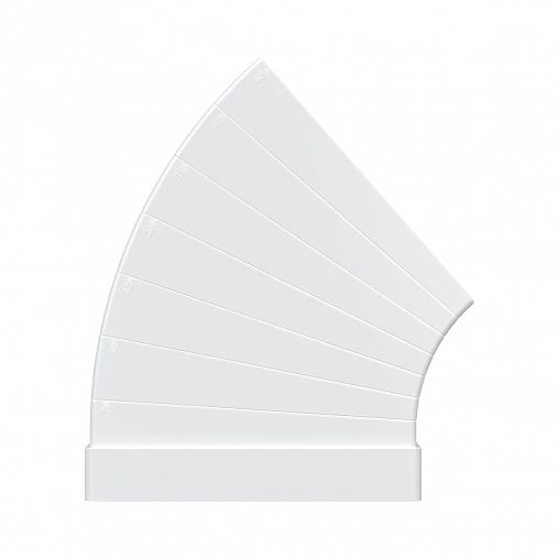 Колено горизонтальное Era 620КРП, разноугловое, пластик, 60 x 204 мм фото