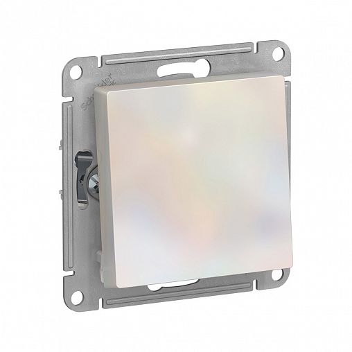 Переключатель 1-клавишный Systeme (Schneider) Electric Atlasdesign, встраиваемый, жемчуг фото