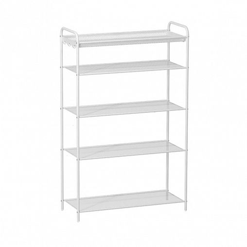 Подставка для обуви ЗМИ Верона 25, 5-ти полочная, 30 x 65 x 95 см, белая фото