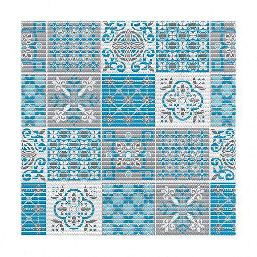 Коврик для ванной Вилина Преображение 7093-225PT-turquoise, вспененный ПВХ, 0,8 x 15 м фото