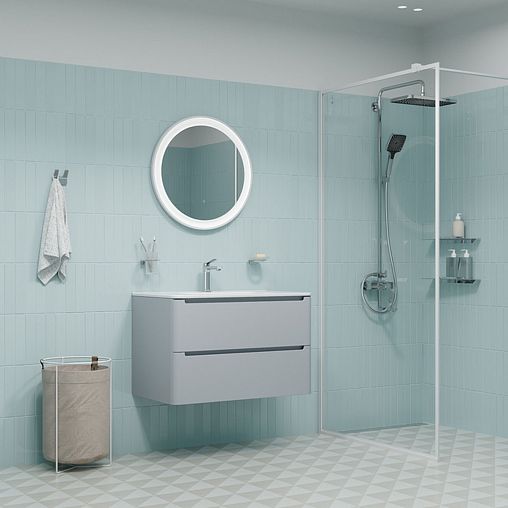 Душевая система с тропическим душем IDDIS Parker, хром фото