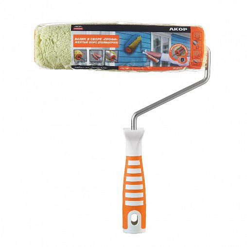 Валик полиакриловый фасадный Акор Профи, D70 x 240 мм, ворс 18 мм, бюгель 8 мм фото