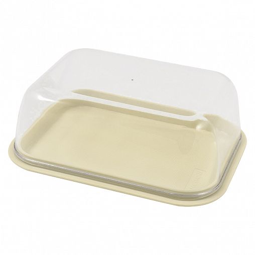 Масленка Plast Team, двухсторонняя, 14,5 x 11 x 5,5 см, молочный туман фото