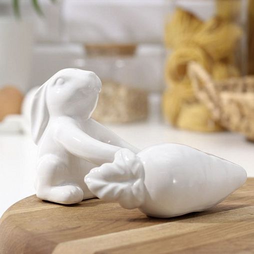 Набор для специй Доляна Зайка, солонка/перечница, 12 х 13,5 х 8,5 см фото