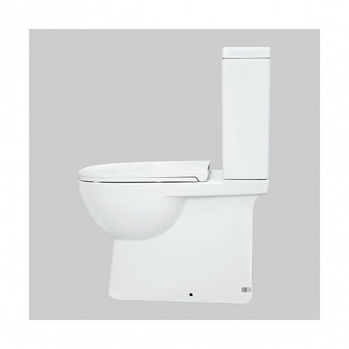 Унитаз напольный ободковый Sanita Luxe Quadro Slim, 64 x 35,3 x 82,5 см, белый фото