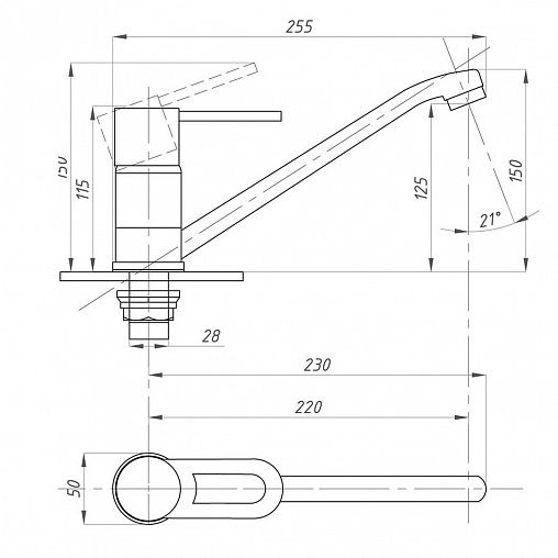Смеситель для кухни Tsarsberg TSB-617-1109, хром фото