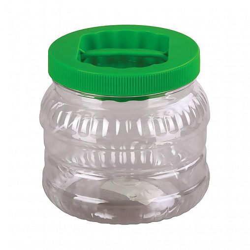 Банка для сыпучих продуктов ПЭТ Альтернатива, с крышкой т ручкой, 1 л фото